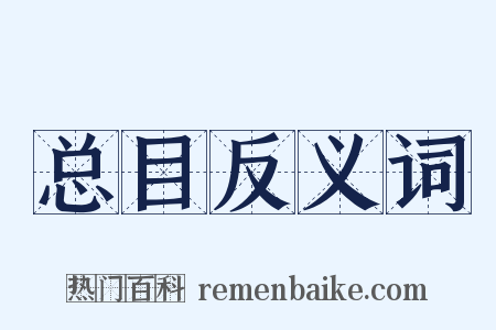 总目反义词是什么意思的图片